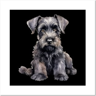 Puppy Giant Schnauzer Posters and Art